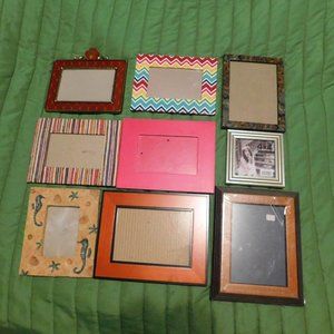 9 photo frames various sizes and designs VGUC